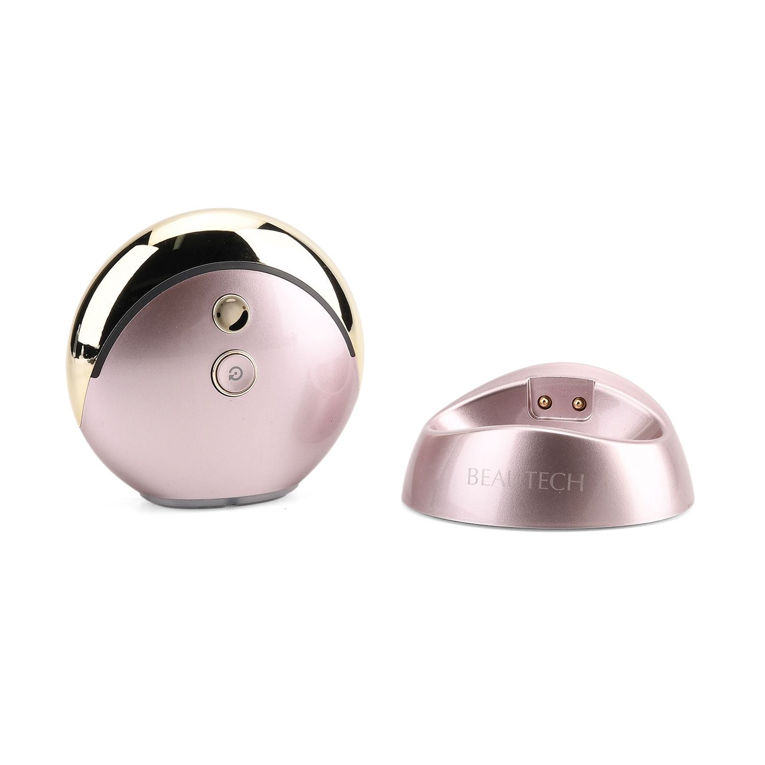 BEAUTECH - RF EMS Beauty-Gerät, 3 Modi, 3 Intensitätsstufen, Vibration, Aluminiumlegierung, mit Ladebasis, 80x77x36?mm, Silber