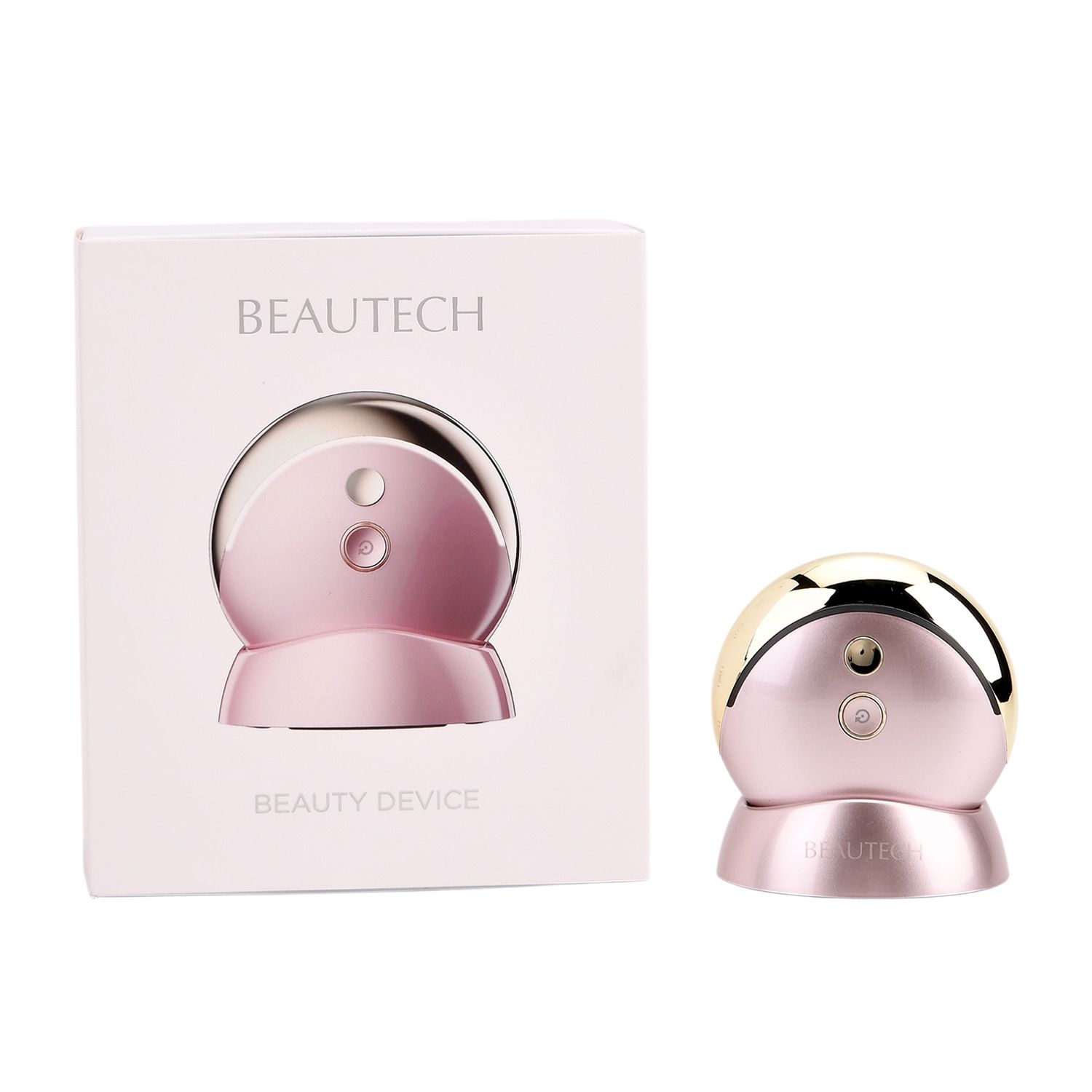 BEAUTECH - RF EMS Beauty-Gerät, 3 Modi, 3 Intensitätsstufen, Vibration, Aluminiumlegierung, mit Ladebasis, 80x77x36?mm, Silber
