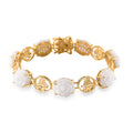 Natürliches weißes Jade 16,5cm Armband - 31,38 ct.