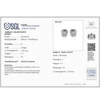 LUXURIANT SGL zertifizierte VS-EF Labor Diamant Ohrringe in 950 Platin - 1 ct.