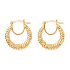 Reine Bronze 750 Gelb Vergoldet Ohrringe 6,29g