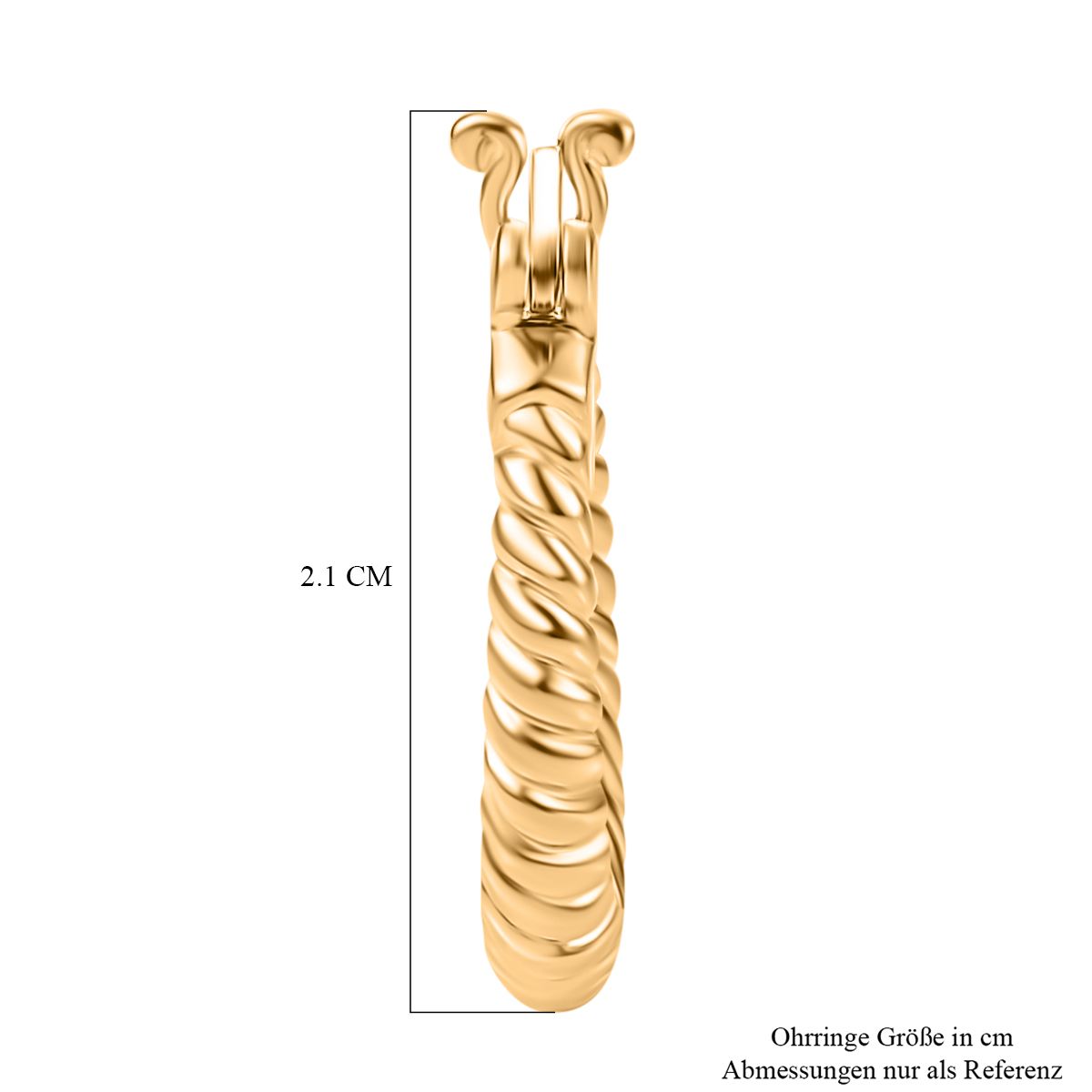 Reine Bronze 750 Gelb Vergoldet Ohrringe 6,29g