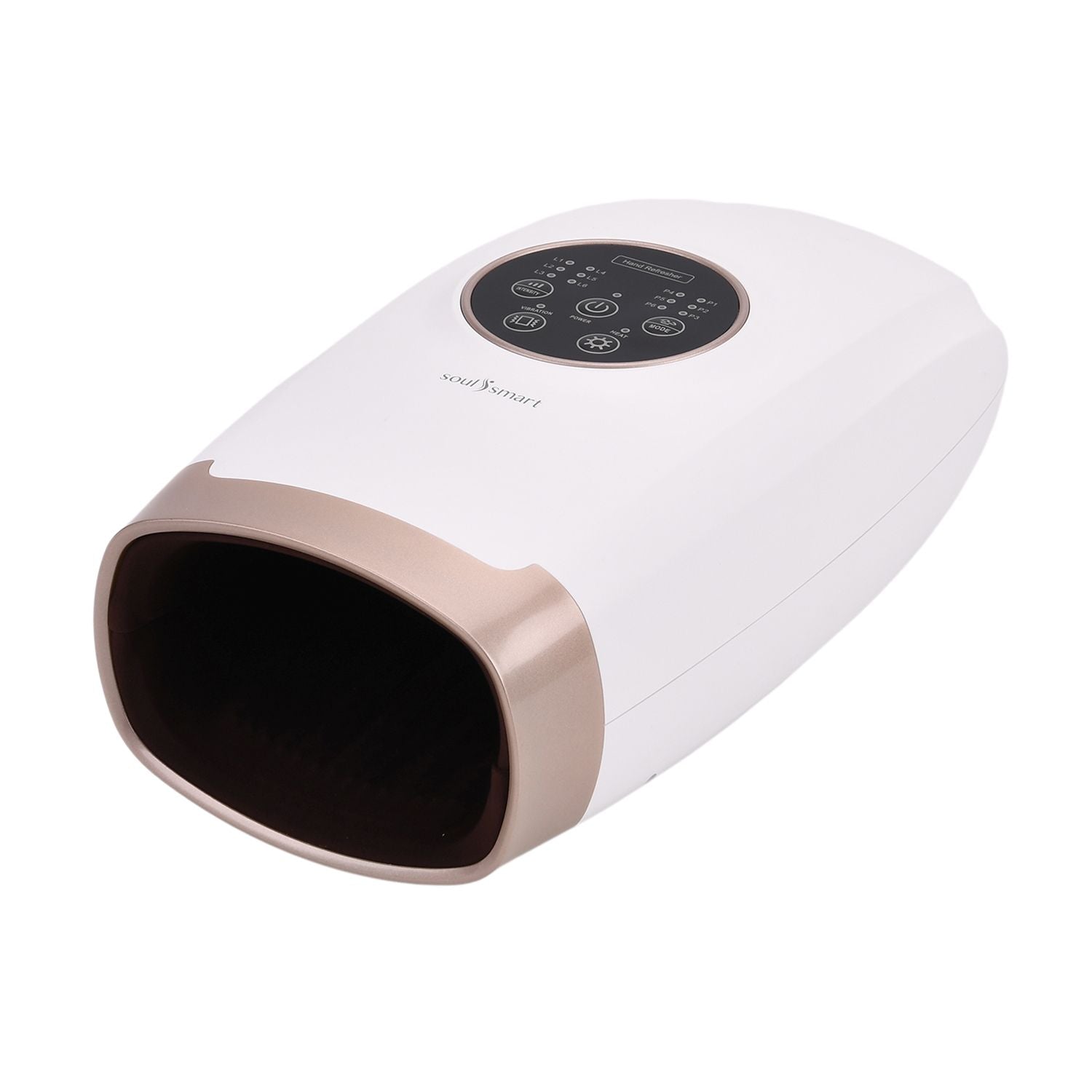Soulsmart Handmassagegerät mit Luftdruck-, Vibrations- und Wärmefunktion, 6 Programme, 6 Intensitäten, 30.5x11.5x16 cm, Wiederaufladbar