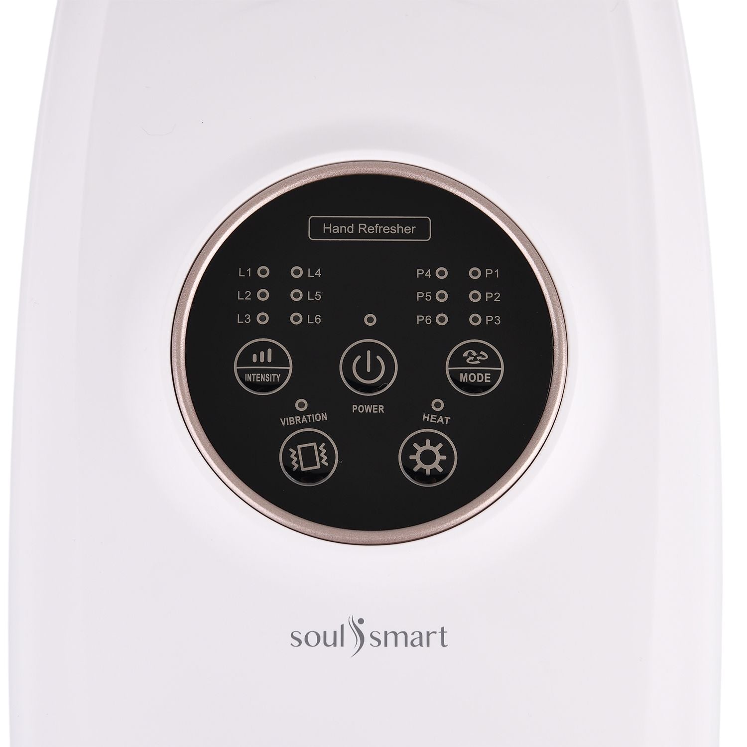 Soulsmart Handmassagegerät mit Luftdruck-, Vibrations- und Wärmefunktion, 6 Programme, 6 Intensitäten, 30.5x11.5x16 cm, Wiederaufladbar