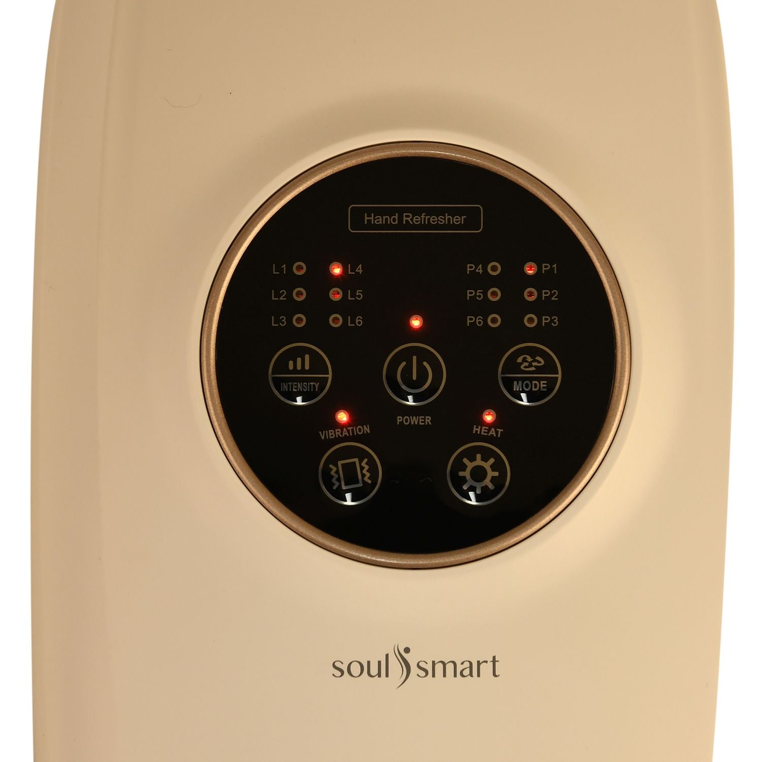 Soulsmart Handmassagegerät mit Luftdruck-, Vibrations- und Wärmefunktion, 6 Programme, 6 Intensitäten, 30.5x11.5x16 cm, Wiederaufladbar