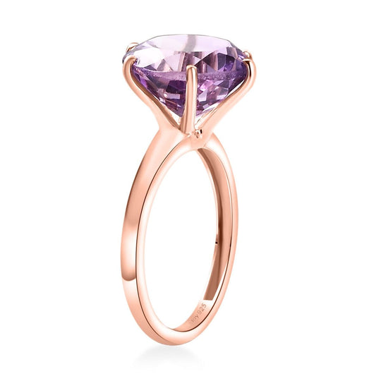 Rose De France Amethyst Ring 925 Silber 750 Roségold Vermeil ca. 6.50 ct