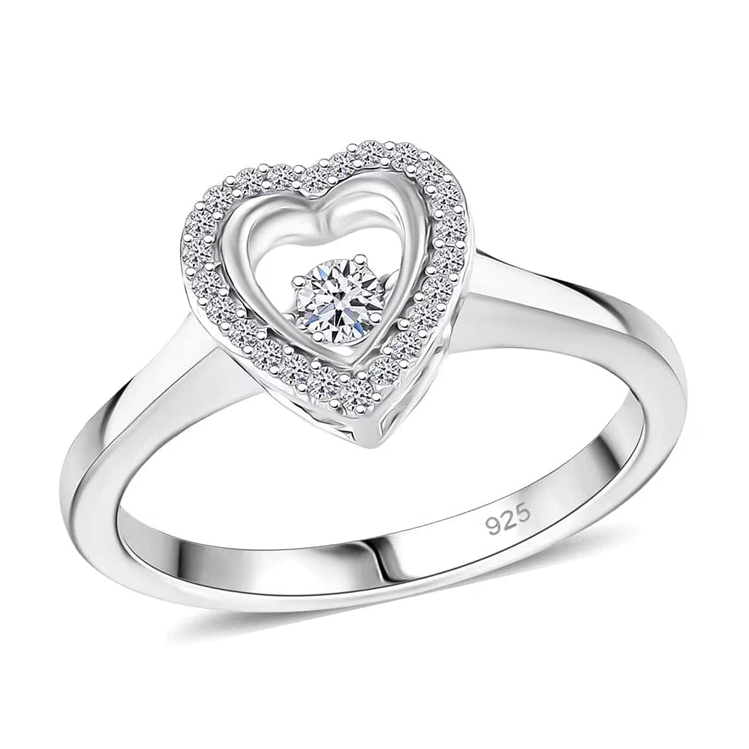 LUXURIANT DIAMOND - Lab Grown Diamant SI Ring 925 Silber rhodiniert (Größe 15.75) ca. 0.20 ct