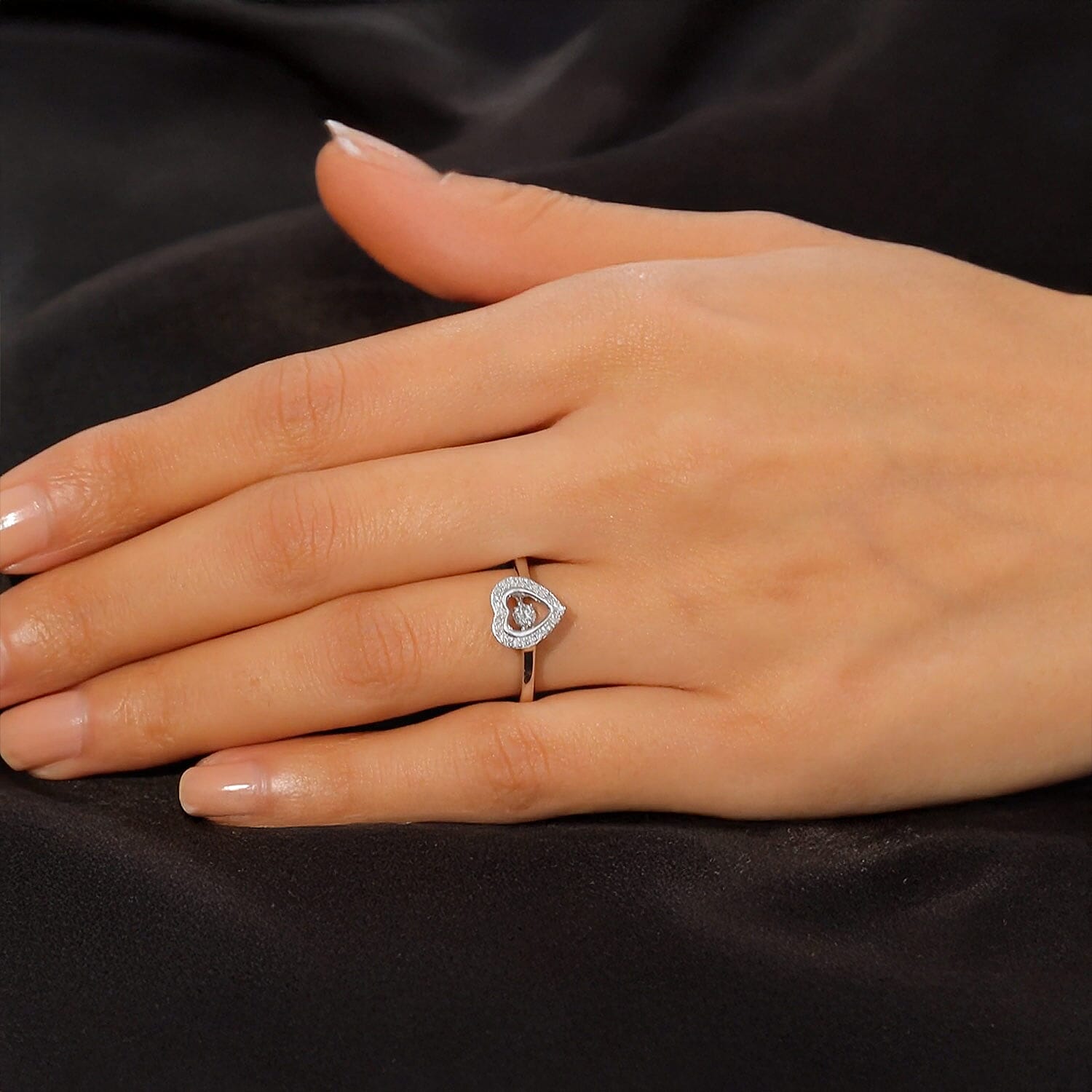 LUXURIANT DIAMOND - Lab Grown Diamant SI Ring 925 Silber rhodiniert (Größe 15.75) ca. 0.20 ct