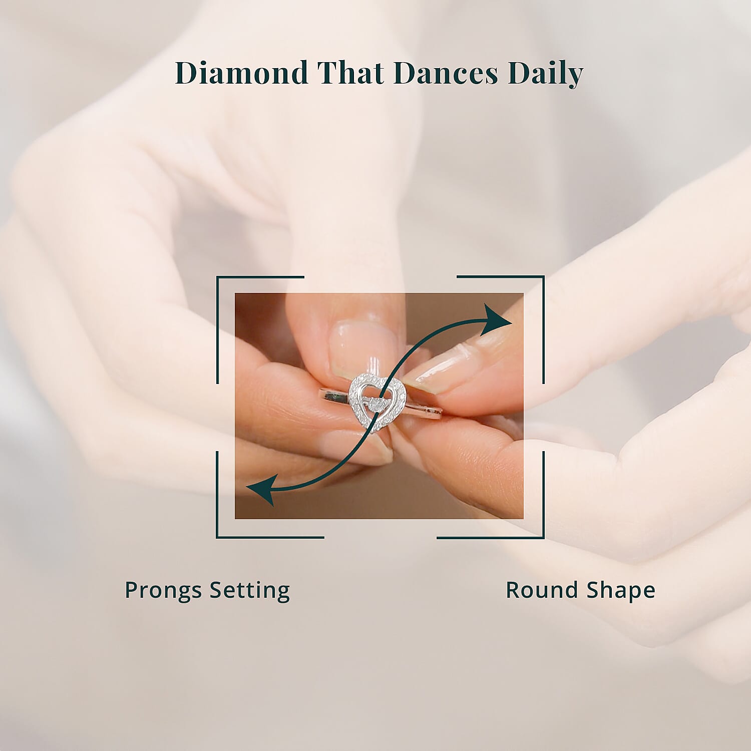 LUXURIANT DIAMOND - Lab Grown Diamant SI Ring 925 Silber rhodiniert (Größe 15.75) ca. 0.20 ct