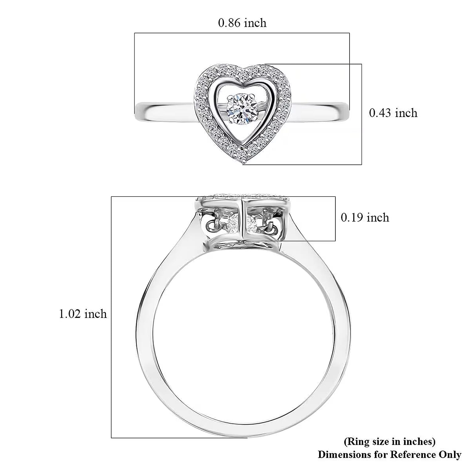 LUXURIANT DIAMOND - Lab Grown Diamant SI Ring 925 Silber rhodiniert (Größe 15.75) ca. 0.20 ct