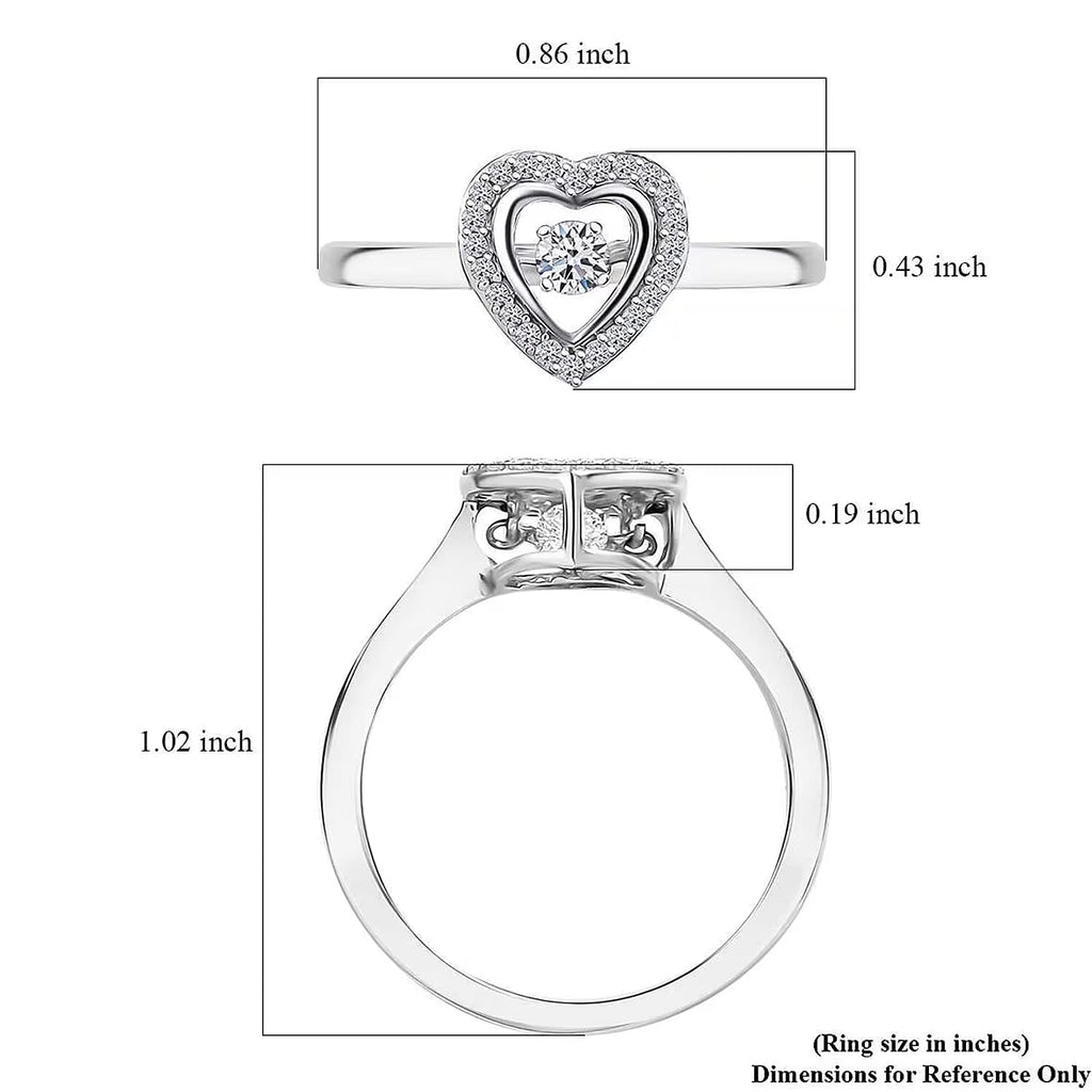 LUXURIANT DIAMOND - Lab Grown Diamant SI Ring 925 Silber rhodiniert (Größe 15.75) ca. 0.20 ct