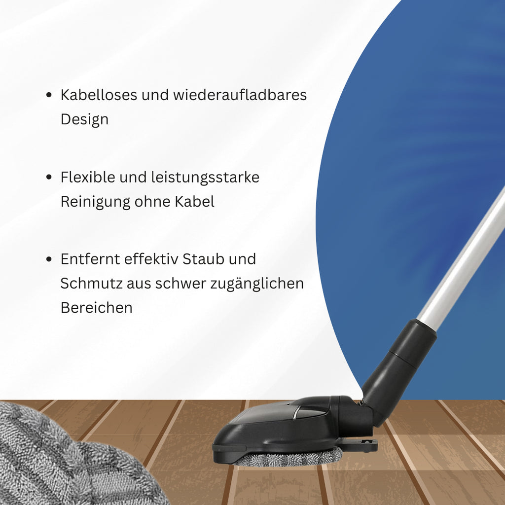 Homesmart - Kabelloser Staubsauger aus ABS, 0,6 L Kapazität, 23 x 24,5 x 114,3 cm, mit Zubehörset