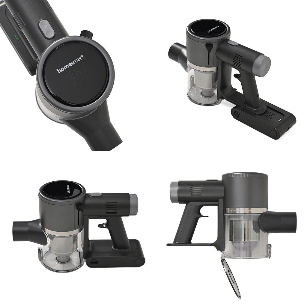 Homesmart - Kabelloser Staubsauger aus ABS, 0,6 L Kapazität, 23 x 24,5 x 114,3 cm, mit Zubehörset