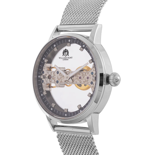 Weißer Kristall Uhren  Reiner Edelstahl Standard