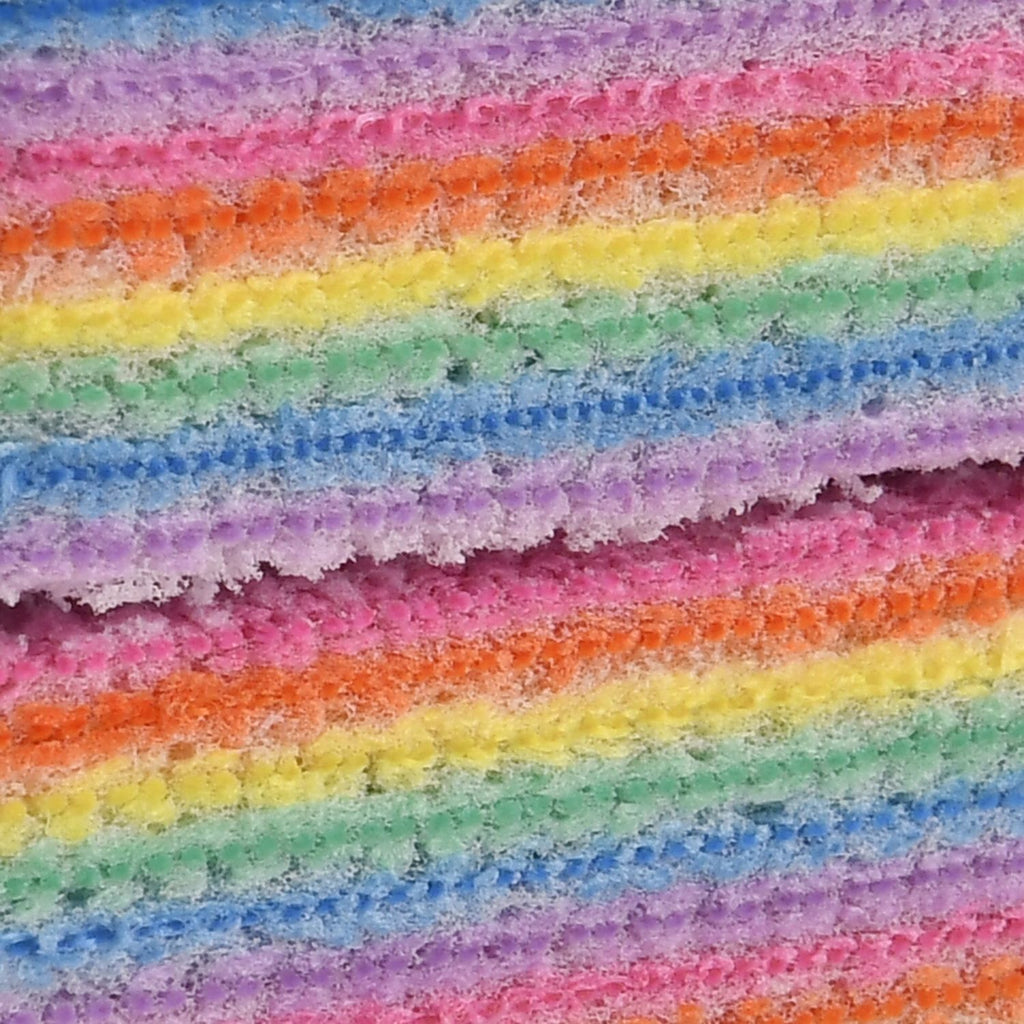 4er-Set Regenbogen-Putztücher, 12-Schicht Mikrofaser-Schwammblock, wiederverwendbar und saugstark