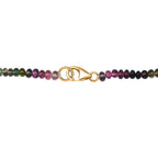 AAA Mehrfarbige-Turmalin Halskette ca. 45 cm 585 Gold ca. 75.00 ct