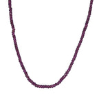 Lila Granat Halskette ca. 50 cm 925 Silber rhodiniert ca. 78.00 ct