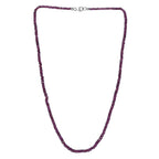 Lila Granat Halskette ca. 50 cm 925 Silber rhodiniert ca. 78.00 ct