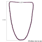 Lila Granat Halskette ca. 50 cm 925 Silber rhodiniert ca. 78.00 ct