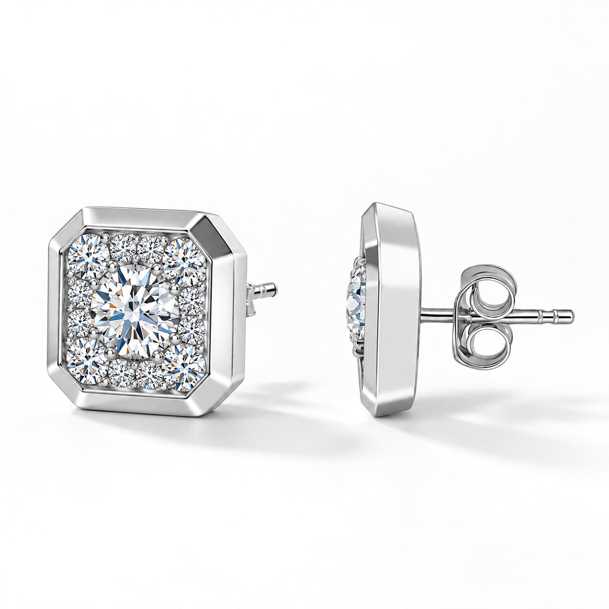 VS-EF Labor Diamant Ohrringe in 585 Weißgold - 1,75 ct.