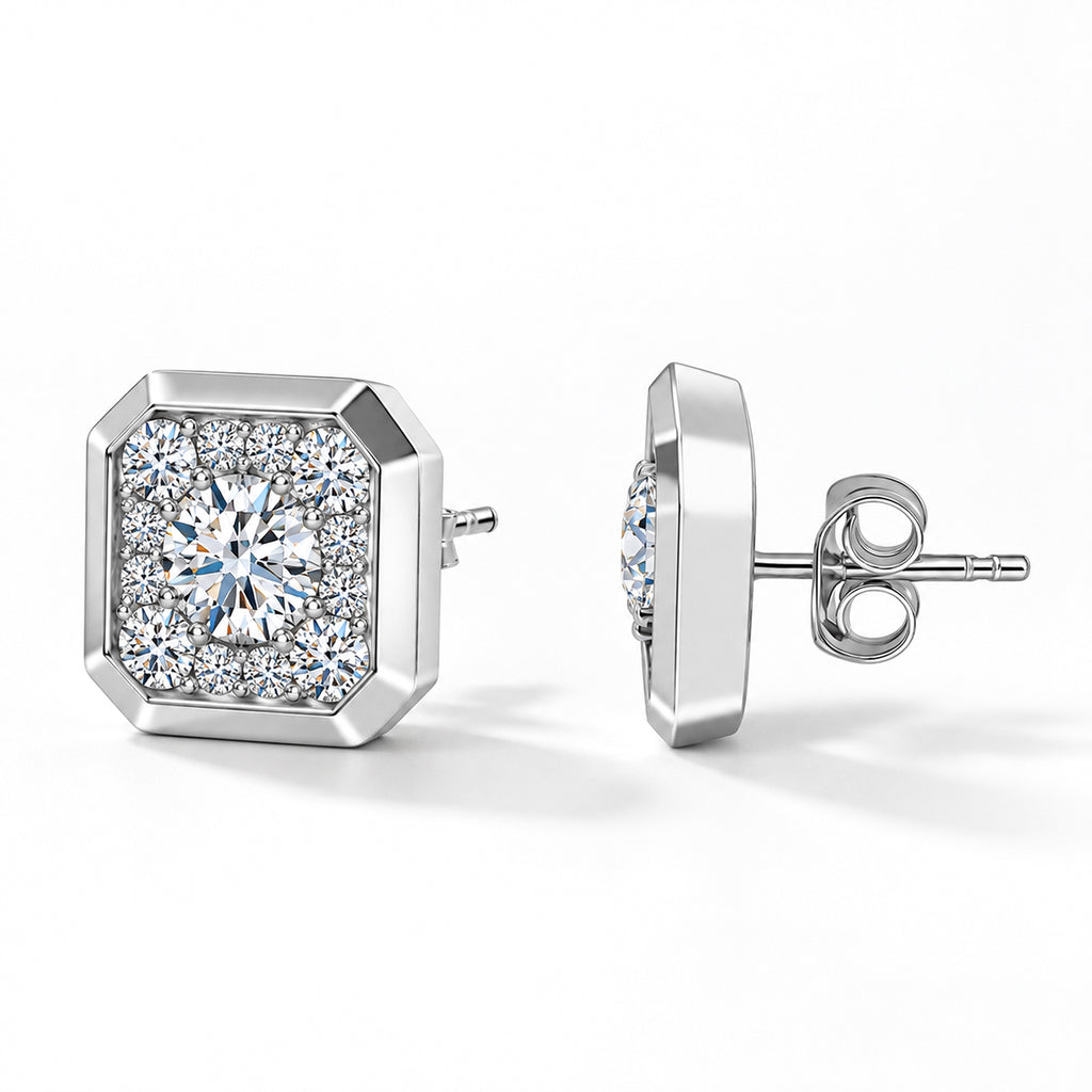 VS-EF Labor Diamant Ohrringe in 585 Weißgold - 1,75 ct.