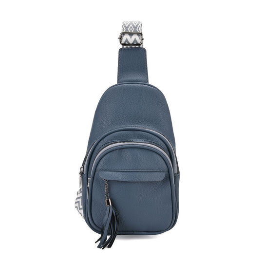 Crossbody-Tasche aus Nylon, mit mehreren Reißverschlussfächern und verstellbarem Schulterriemen, 24x15x9?cm, Rot