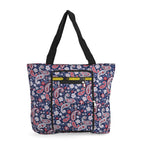 Faltbare Einkaufstasche mit Paisley-Design, wasserabweisend und strapazierfähig, mit Innen- und Außentasche, Tragelänge ca. 22 cm, 40x43 cm, Rot