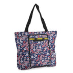 Faltbare Einkaufstasche mit Paisley-Design, wasserabweisend und strapazierfähig, mit Innen- und Außentasche, Tragelänge ca. 22 cm, 40x43 cm, Rot