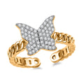 GP Trionfo Kollektion Weißer Diamant Ring 925 Silber 750 Gelbgold Vermeil (Größe 18.00) ca. 0.33 ct