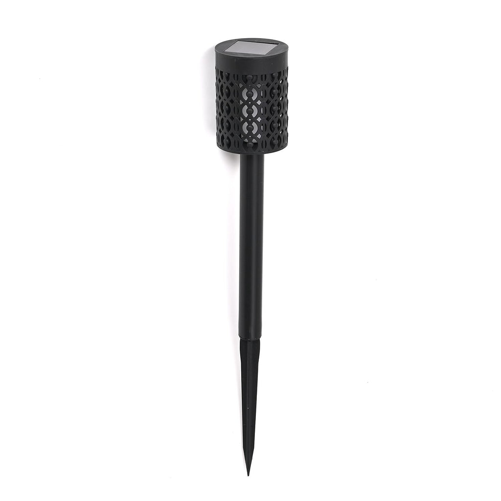 4er Set - Solar LED Gartenlichter, Flackerflamme, Kunststoff, 5.5x36?cm, Schwarz