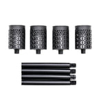 4er Set - Solar LED Gartenlichter, Flackerflamme, Kunststoff, 5.5x36?cm, Schwarz