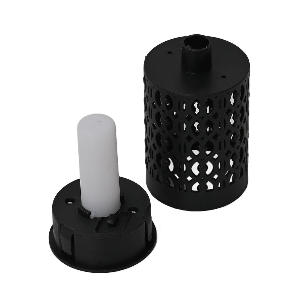 4er Set - Solar LED Gartenlichter, Flackerflamme, Kunststoff, 5.5x36?cm, Schwarz