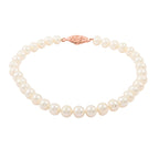 Süßwasser Perle (4.5 mm) Armband ca. 18 cm Nickelfreies Messing rosévergoldet