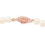 Süßwasser Perle (4.5 mm) Armband ca. 18 cm Nickelfreies Messing rosévergoldet