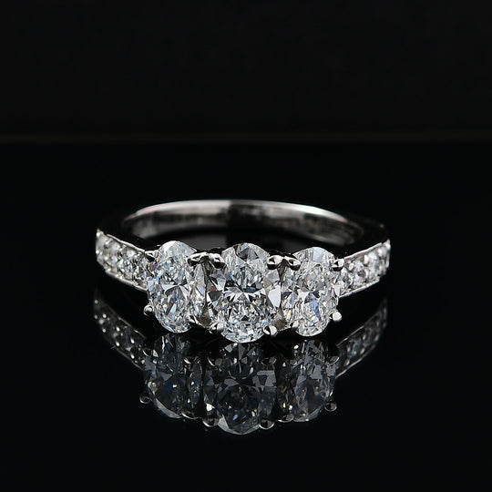LUXURIANT DIAMOND - Lab Grown Diamant VS-EF  SGL zertifiziert Ring 950 Platin (Größe 19.00) ca. 2.05 ct