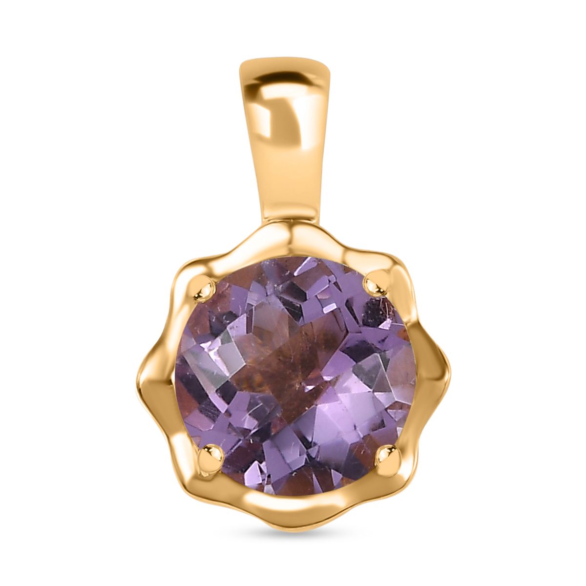 AA Rosa Amethyst Anhänger 925 Silber vergoldet ca. 2.70 ct