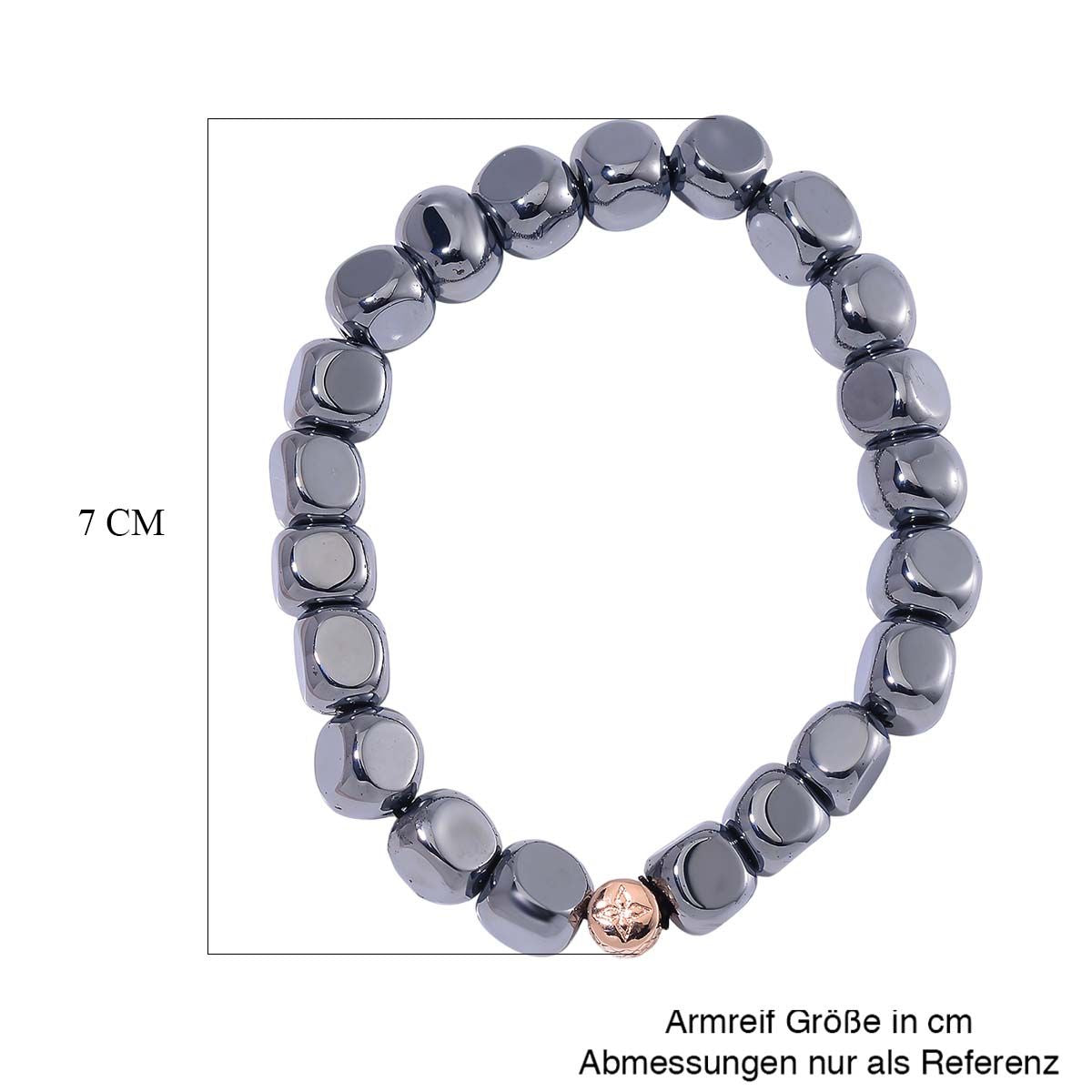 Terahertz Armband Flexibles Messing rosévergoldet ca. 125,00 ct.