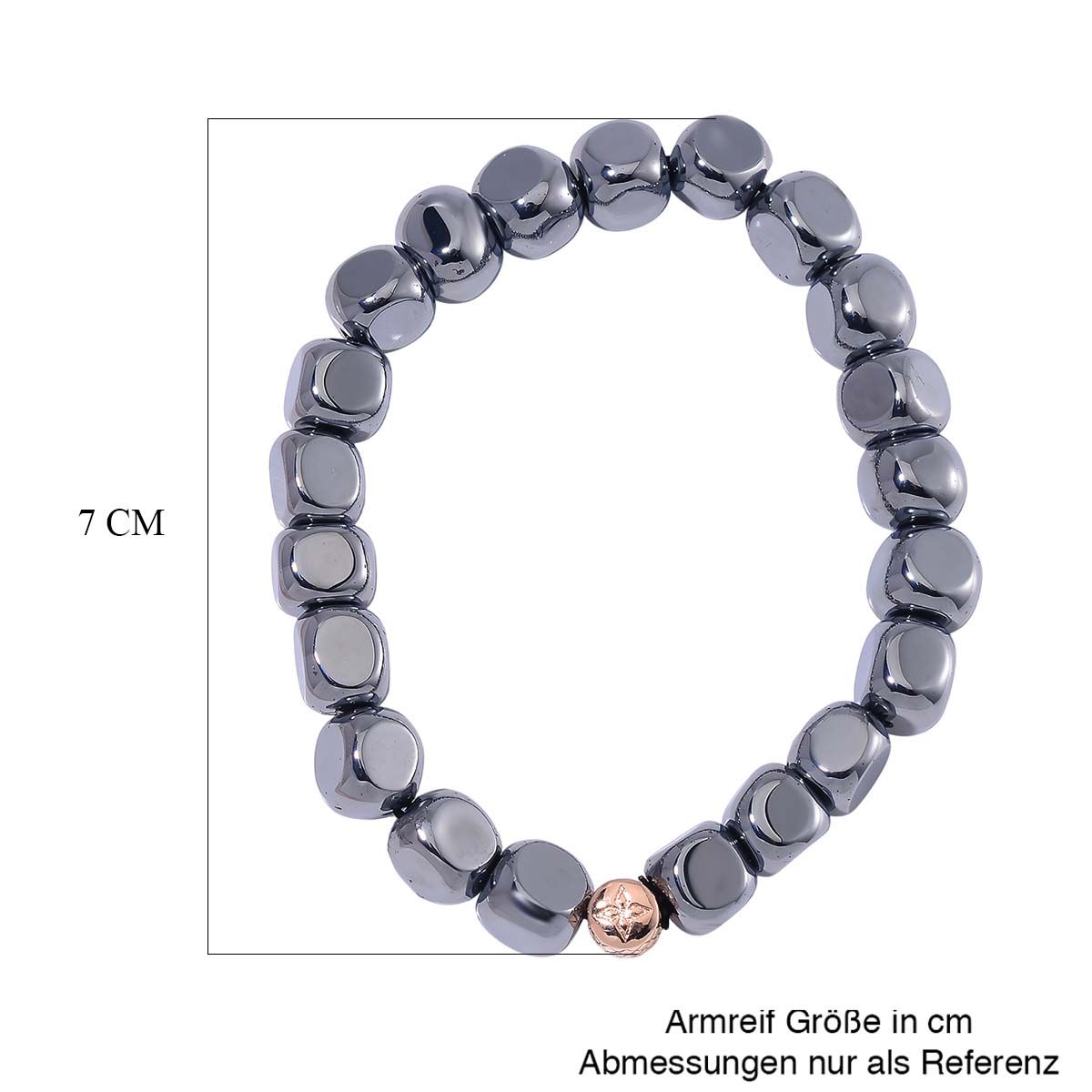 Terahertz Armband Flexibles Messing rosévergoldet ca. 125,00 ct.