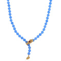Blaue Jade, Roter Granat Halskette ca. Flexibles cm 925 Silber 750 Gelbgold Vermeil  ca. 218.53 ct