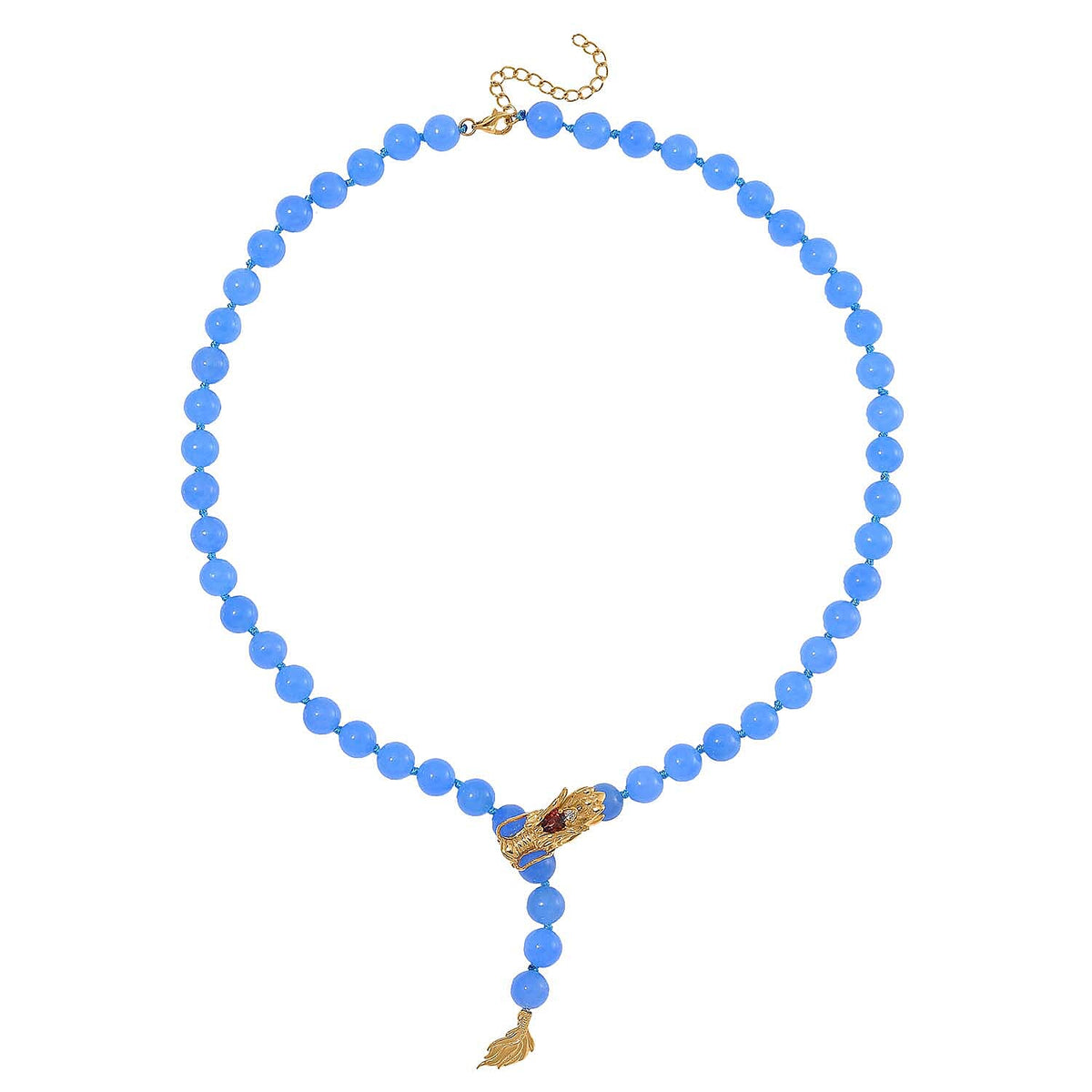 Blaue Jade, Roter Granat Halskette ca. Flexibles cm 925 Silber 750 Gelbgold Vermeil  ca. 218.53 ct