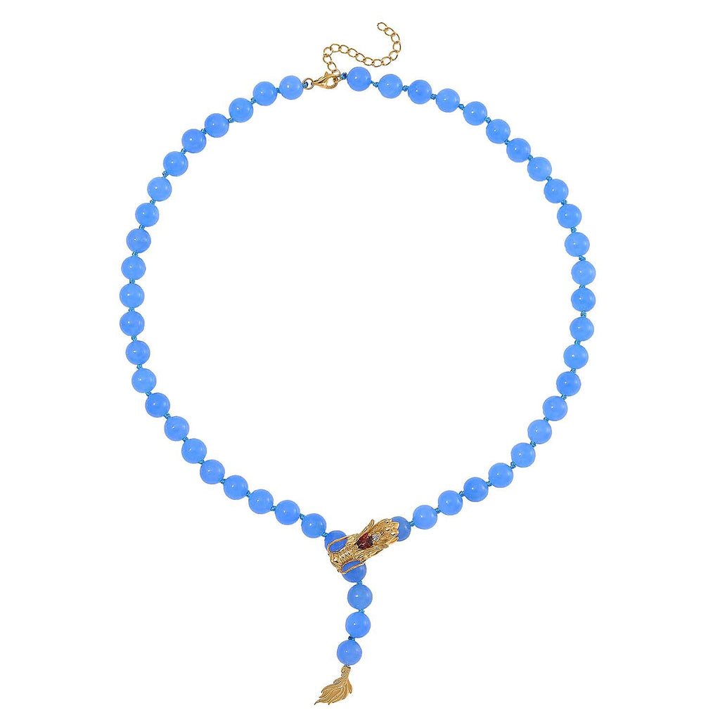 Blaue Jade, Roter Granat Halskette ca. Flexibles cm 925 Silber 750 Gelbgold Vermeil  ca. 218.53 ct