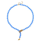Blaue Jade, Roter Granat Halskette ca. Flexibles cm 925 Silber 750 Gelbgold Vermeil  ca. 218.53 ct