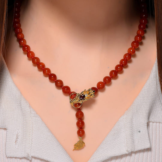 Rote Jade, Roter Granat Halskette ca. Flexibles cm 925 Silber 750 Gelbgold Vermeil (7-8 Werktage Lieferzeit) ca. 218.53 ct