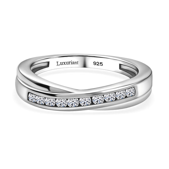 LUXURIANT DIAMOND - Lab Grown Diamant SI-GH Ring 925 Silber 750 Gelbgold Vermeil ca. 0.25 ct