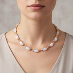 Opalit Halskette, ca. 45 cm + 5 cm Extender, gelb vergoldet ca. 250.00 ct
