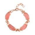 Kirsche Quarz Armband ca. 15.25 cm + 5 cm Extender, rosévergoldet ca. 65.00 ct