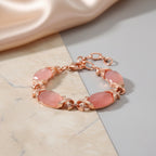 Kirsche Quarz Armband ca. 15.25 cm + 5 cm Extender, rosévergoldet ca. 65.00 ct