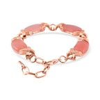 Kirsche Quarz Armband ca. 15.25 cm + 5 cm Extender, rosévergoldet ca. 65.00 ct