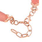 Kirsche Quarz Armband ca. 15.25 cm + 5 cm Extender, rosévergoldet ca. 65.00 ct