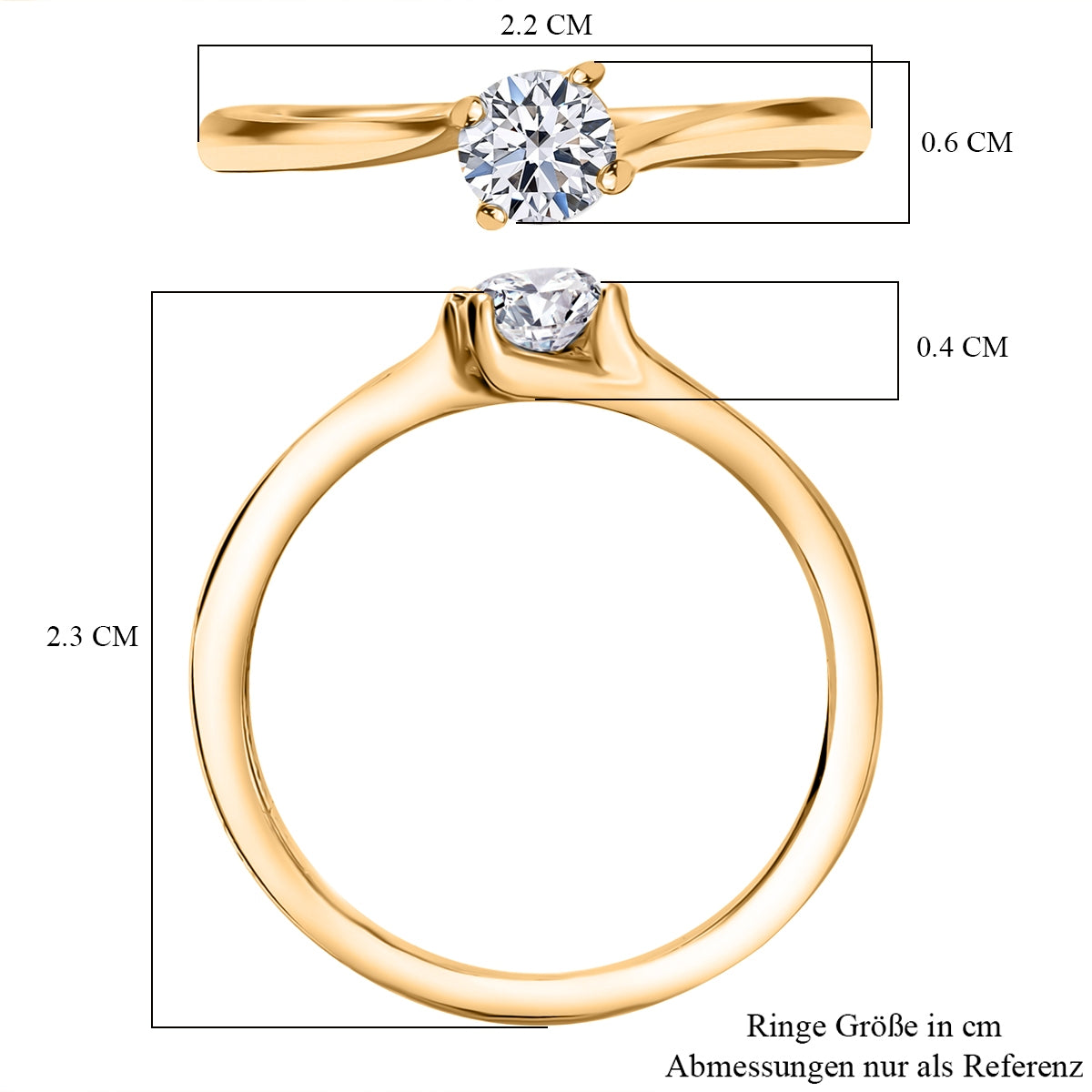 750 Gelbgold Vermeil